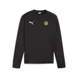 Buzo de entrenamiento Puma del Club Atlético Peñarol, color negro, con cuello redondo y mangas largas. Logo de Puma en blanco y escudo del club en amarillo.