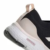 Championes Adidas Cloudfoam Move Sock negros con detalles en rosa y blanco. Diseño slip-on con exterior de malla y las tres tiras características de la marca en los laterales.