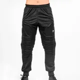 Pantalón de fútbol negro con protecciones acolchadas en caderas, muslos y rodillas.