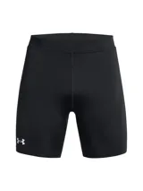 Calza deportiva Under Armour Launch Half Tights de hombre, color negro, de corte ajustado y largo a media pierna. Cuenta con logo reflectivo en la pierna izquierda.