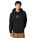 Hoodie negro de Converse con capucha ajustable, bolsillo de canguro y logo Converse estampado en el pecho.