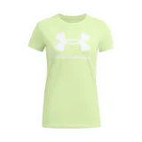 Remera deportiva Under Armour color fucsia con logo blanco estampado en el frente.