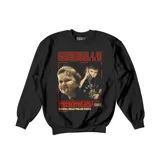 Buzo negro de algodón con estampado de Hasbulla Magomedov y la leyenda "Straight Outta Mother Russia".