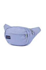 Riñonera JanSport Fifth Avenue con estampado de camuflaje en tonos verde, marrón y beige.
