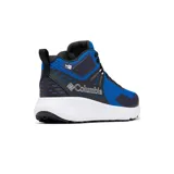 Botas de trekking Columbia Konos TRS Outdry Mid, color azul con detalles en negro y blanco. Impermeables y de caña media, con tecnología Omni-Max para amortiguación y tracción.