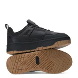 Championes urbanos de mujer Miss Carol modelo FORNI, color blanco con detalles en gris y lila, con suela chunky color caramelo.