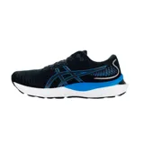 Championes de running Asics Gel-Cumulus 24 SE, color negro con detalles en azul y blanco.