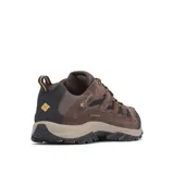 Championes de trekking Columbia Crestwood Waterproof para hombre, color marrón con detalles en negro y naranja, capellada de gamuza y malla, tecnología impermeable Omni-Tech, entresuela TechLite para amortiguación y suela Omni-Grip para tracción en todo terreno.