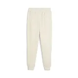 Pantalón de jogging color crema con logo bordado en color borgoña en el muslo izquierdo.