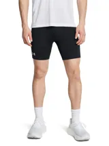 Calza deportiva Under Armour Launch Half Tights de hombre, color negro, de corte ajustado y largo a media pierna. Cuenta con logo reflectivo en la pierna izquierda.