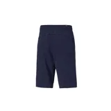 Short Puma de hombre color gris melange, de corte recto, con cintura elástica ajustable con cordón y logo estampado en la pierna izquierda.