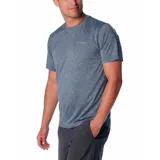 Remera deportiva Columbia Hike Crew color borgoña, de corte clásico y manga corta, con logo estampado en el pecho. Confeccionada en poliéster con tecnología Omni-Wick para absorción de la humedad y control de olores.