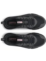 Championes de running Under Armour Charged Verssert 2 para mujer, color negro con detalles en gris y rosa.