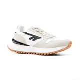 Championes Hi-Tec negros con detalles en gris y suela blanca. Zapatillas deportivas de estilo casual con tecnología Memory Foam.