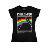 Remera negra de algodón con estampado del logo de Pink Floyd y el prisma de su álbum 'The Dark Side of the Moon'.