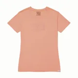 Remera negra de algodón con cuello redondo y logo de CAT estampado en el pecho.
