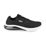 Championes deportivos Actvitta Fizzbee, color negro con suela blanca y detalles en gris.