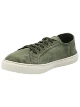 Zapatillas bajas color verde militar, hechas en España con algodón orgánico.