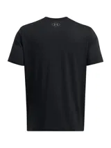 Remera celeste de manga corta Under Armour con logo estampado en el pecho.