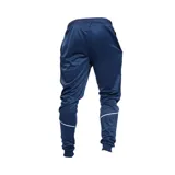 Pantalón de jogging azul marino con cortes en las piernas, escudo del Club Nacional de Football y logo de Umbro.