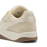 Championes Puma Park Luna SD color arena, de estilo retro con detalles en blanco y suela de goma marrón.