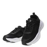 Championes deportivos Umbro modelo Dash W, color blanco con detalles en turquesa. Presentan un diseño de running con suela gruesa y logo Umbro en el lateral.