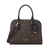 Cartera satchel con estampado de letras, con logotipo metálico y bolsillos frontales y traseros, espacio amplio y correa para el hombro desmontable.