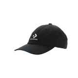 Gorro de béisbol negro con logo Converse bordado en blanco.