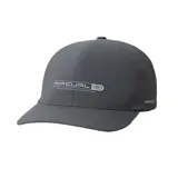 Gorra gris con logo de Rip Curl en el frente y perforaciones laterales para ventilación.