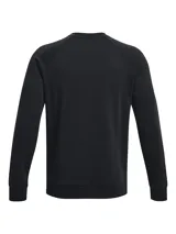 Buzo Under Armour Rival Fleece Crew gris con logo blanco en el pecho.