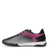 Championes de fútbol 5 Topper Stingray III Mach TF, color negro con detalles en rosa y blanco.