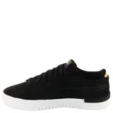 Zapatillas de mujer en color blanco con detalles en dorado, diseño moderno y cómodo.