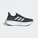 Championes Adidas Ultraboost para correr, color negro con detalles blancos. Mediasuela con tecnología Light BOOST y suela de caucho Continental.