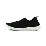 Zapatillas deportivas Actvitta elastizadas para mujer, color negro con suela blanca.