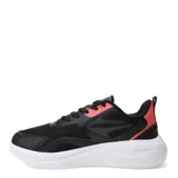 Championes Topper Running Drive 2, color negro con detalles en rosado coral y suela blanca, ideales para running.