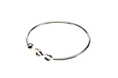 Pulsera esclava de Plata 925 con diseño de símbolo de infinito, de diámetro ajustable.