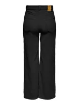 Pantalón de pana negro de corte flare y cintura alta.
