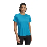 Remera deportiva Under Armour Tech Textured, color azul con textura jaspeada y logo en el pecho.