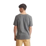 Remera de hombre color verde militar, de corte recto y manga corta.