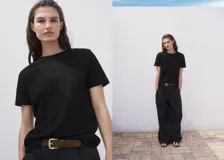 Camiseta de manga corta y cuello redondo, de corte recto, confeccionada en algodón orgánico.