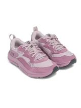 Zapatillas de running Under Armour Charged Verssert 2 para mujer, color gris oscuro y negro con detalles en rosa.