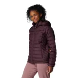 Campera puffer color borgoña con capucha, cierre frontal y bolsillos laterales con cierre. El forro termorreflectivo Omni-Heat™ retiene el calor mediante puntos plateados que reflejan el calor corporal. El aislamiento Thermarator™ 100 % poliéster reciclado te mantiene abrigado con fibras sintéticas livianas que retienen el calor incluso cuando están mojadas.
