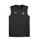 Musculosa deportiva Puma del Club Atlético Peñarol, color negro con detalles en amarillo.