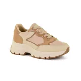Championes urbanos Korium Krissin, color beige con detalles en marrón claro.