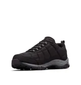 Zapatillas de trekking Columbia Firecamp Fleece III para hombre, color azul marino con detalles en negro y gris. Confeccionadas en material textil acolchado con forro polar y suela de goma con tecnología Omni-Grip.