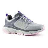 Zapatillas deportivas de senderismo con parte superior sintética y tejida, planta acolchada con Skechers Air-Cooled Memory Foam.