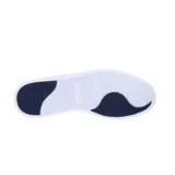 Championes Puma Shuffle de hombre, color blanco con detalles en azul marino y dorado.