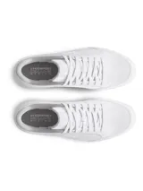 Championes urbanos Under Armour UA Official blancos con detalles en negro, con logo en el lateral y suela blanca.