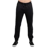 Pantalón de jogging negro con cintura ajustable con cordón y tobillos ajustados.
