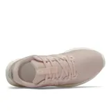 Championes New Balance modelo 430 para mujer, color rosa pálido (o 'oyster pink') con logo 'N' en tono similar. Presentan una capellada de malla transpirable y una entresuela gruesa de color crema/blanco roto para amortiguación.